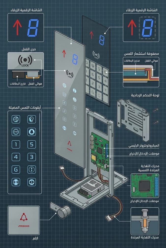 مخطط فني للوحة تحكم
